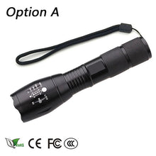 LED flashlight Tactical Flashlight 5000 Lumens  Zoomable 5 Modes Aluminum LED Torch Flashlight